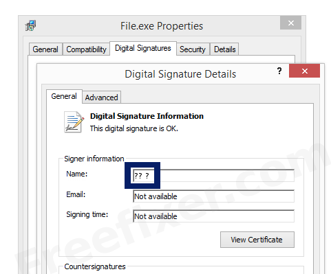Screenshot of the ?? ? certificate